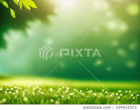 Green blurred background and sunlight Green blurred background and sunlight 104422023