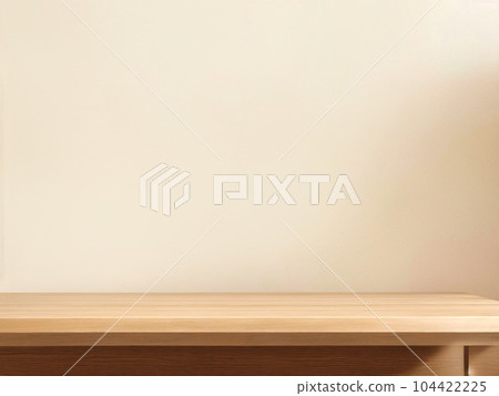 Empty top wooden shelves and wall background. Empty top wooden shelves and wall background. 104422225