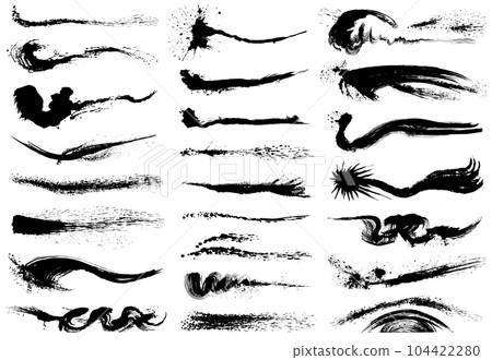 Nami splash handwriting brush illustration Nami splash handwriting brush illustration 104422280