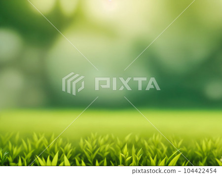 Green blurred background and sunlight 104422454