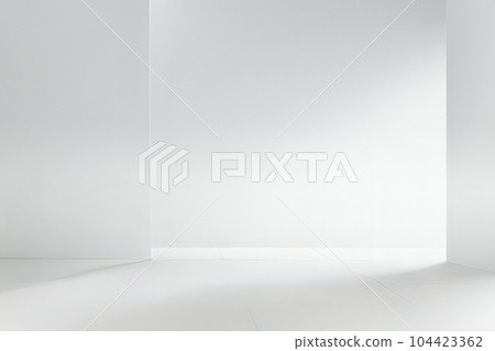 Abstract white studio background for product presentation.  104423362