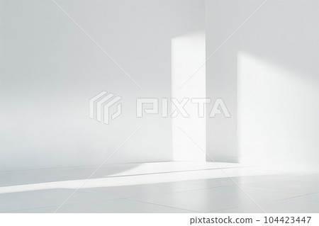 Abstract white studio background for product presentation.  104423447