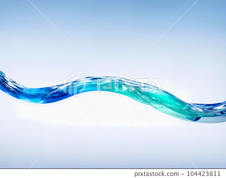 Splash fluid 3d illustration, 3d rendering 104423811