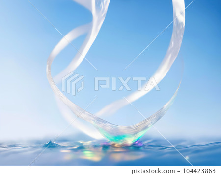 Splash fluid 3d illustration, 3d rendering 104423863