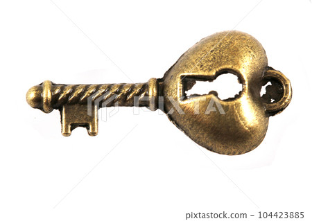old vintage key isolated old vintage key isolated 104423885