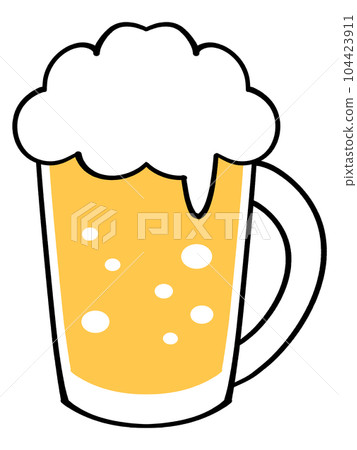 Illustration material of beer mug Illustration material of beer mug 104423911