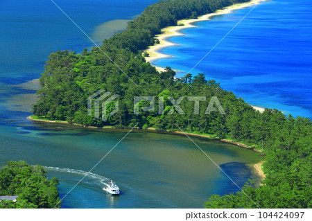 [京都府] 天氣晴朗的天橋立 104424097