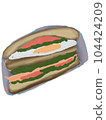 Sandwich with cheese and bacon  104424209