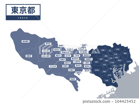 地圖（有地名） - 東京 104425452