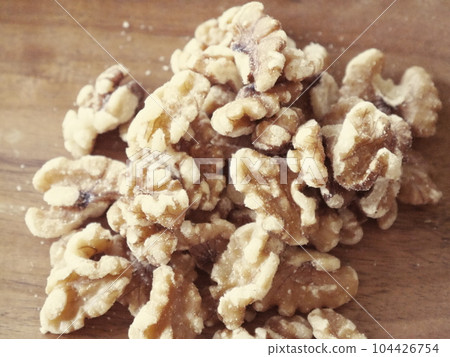wooden plate and walnut wooden plate and walnut 104426754