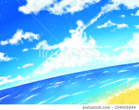 The sea where contrails can be seen The sea where contrails can be seen 104426844