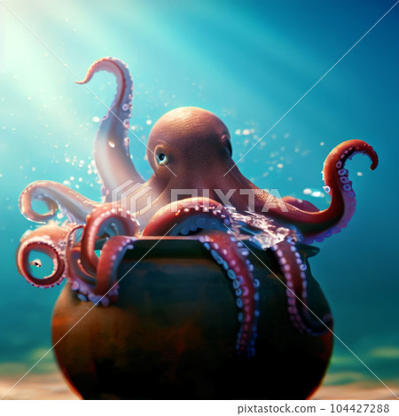 章魚和章魚鍋 104427288