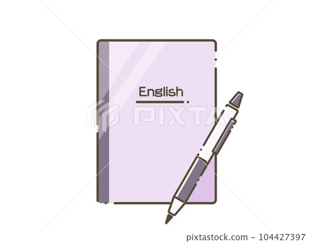 英語筆記本和筆 104427397