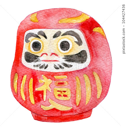 水彩插圖、手繪插圖、達摩桑 104427436