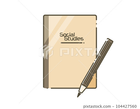 社交筆記本和鉛筆 104427560
