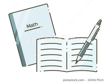 math notebook and pen - Stock Illustration [104427614] - PIXTA