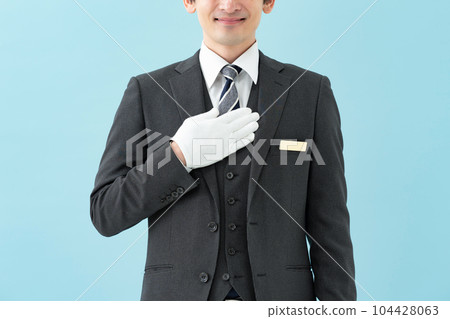 Male white gloves Male white gloves 104428063