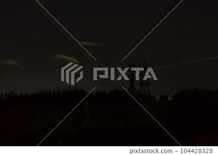 Nagano Prefecture Utsukushigahara Plateau Ohgatou Ohugahana Antenna Relay Station Radio Landscape Tourism Alps Travel Mountaineering Winter 104428328