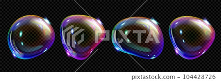 3d iridescent fluid glass spectrum foam vector 104428726