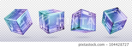3d crystal light holographic glass cube vector 3d crystal light holographic glass cube vector 104428727