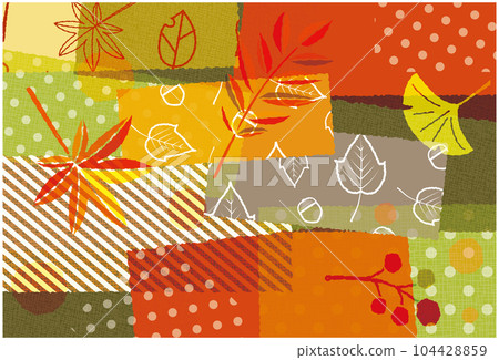 Autumn leaves pattern pattern collage background material Autumn leaves pattern pattern collage background material 104428859
