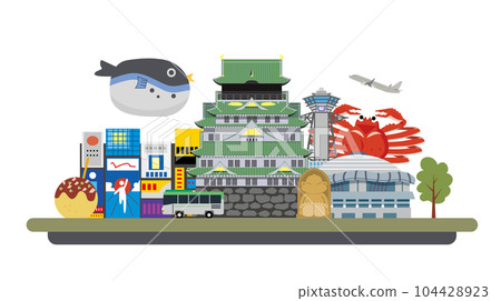 Osaka sightseeing gourmet spot trip 104428923