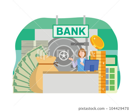 Bank image illustration Bank image illustration 104429478