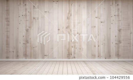 White Wooden Wall and Light Floor White Wooden Wall and Light Floor 104429556