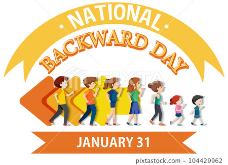 National backward day banner design National backward day banner design 104429962