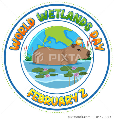 World wetlands day on February icon 104429973
