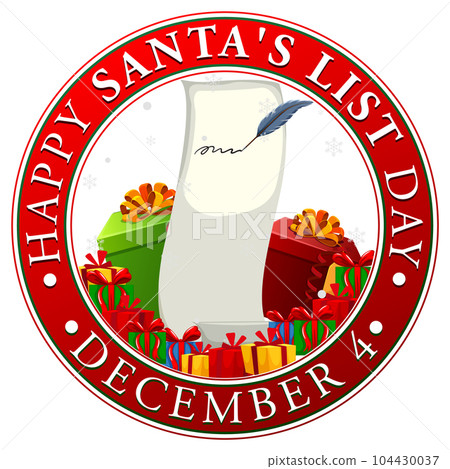 Happy Santa's List Day banner design Happy Santa's List Day banner design 104430037