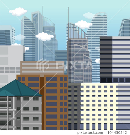 Urban landscape with high skyscrapers background Urban landscape with high skyscrapers background 104430242