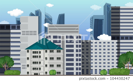 Urban landscape with high skyscrapers background Urban landscape with high skyscrapers background 104430247