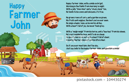 Happy farmer John story song for kids Happy farmer John story song for kids 104430274
