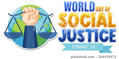 World day of social justice banner 104430473