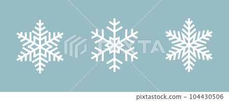 white christmas snowflake set banner isolated vector 104430506