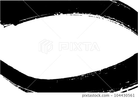 An image of flowing ink that looks like it was drawn with a brush Smooth curved banner background that creates harmony 104430561