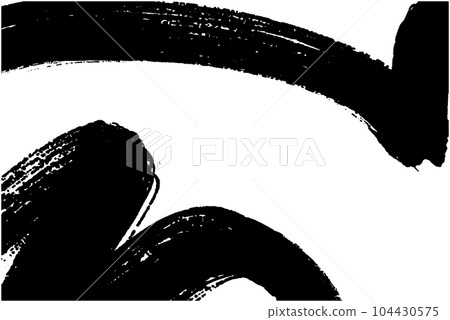 An image of flowing ink that looks like it was drawn with a brush Smooth curved banner background that creates harmony 104430575