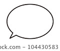 帶有黑色邊框的簡單語音氣泡 104430583