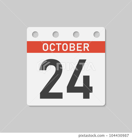 Icon page calendar day - 24 October 104430987