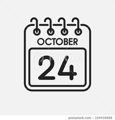 Icon page calendar day - 24 October 104430988