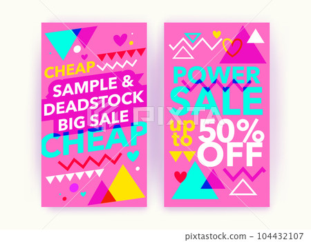 Modern website banner template. Discount sale banner. Vector illustration fashion newsletter designs, purple poster design for print or web, media, promotional material - stock vector 104432107