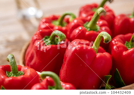 Red paprika (paprika) barn background Red paprika (paprika) barn background 104432409