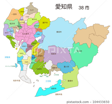 愛知縣 38 個城市 愛知縣 38 個城市 104433650