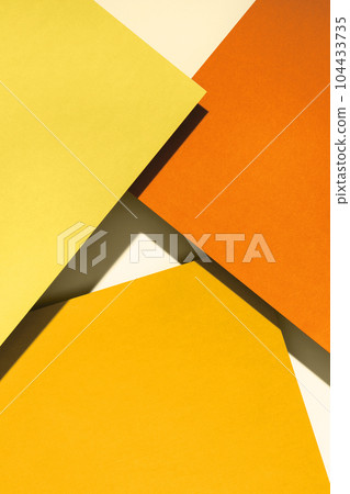 Paper for pastel overlap in orange and yellow colors for background, banner, presentation template. Creative trendy background design in natural colors. Background in 3d style. Paper for pastel overlap in orange and yellow colors for background, banner, presentation template. Creative trendy background design in natural colors. Background in 3d style. 104433735