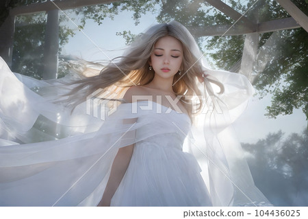 AI生成圖像/受風的女人4 104436025