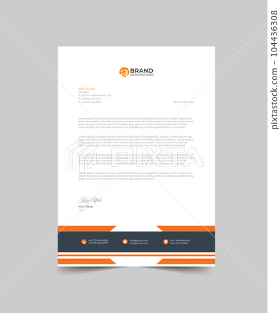 Modern Letterhead Pad Template Design Modern Letterhead Pad Template Design 104436308