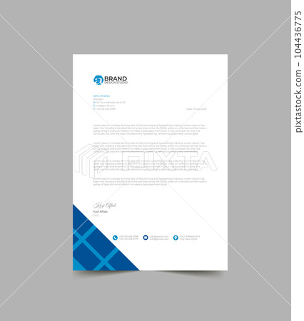 Modern Letterhead Pad Template Design Modern Letterhead Pad Template Design 104436775