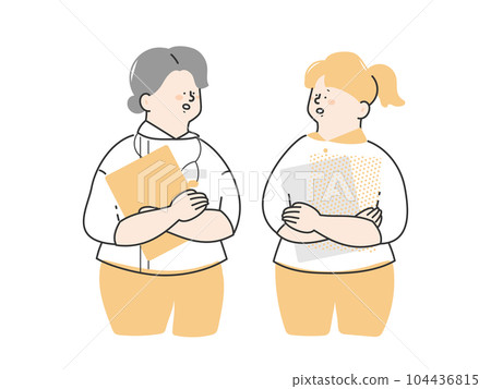 Nursing staff and nurses (nurses) discussing Nursing staff and nurses (nurses) discussing 104436815
