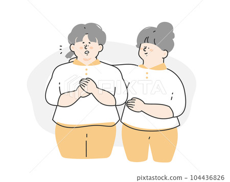 Senior nursing staff encouraging new nursing staff Senior nursing staff encouraging new nursing staff 104436826